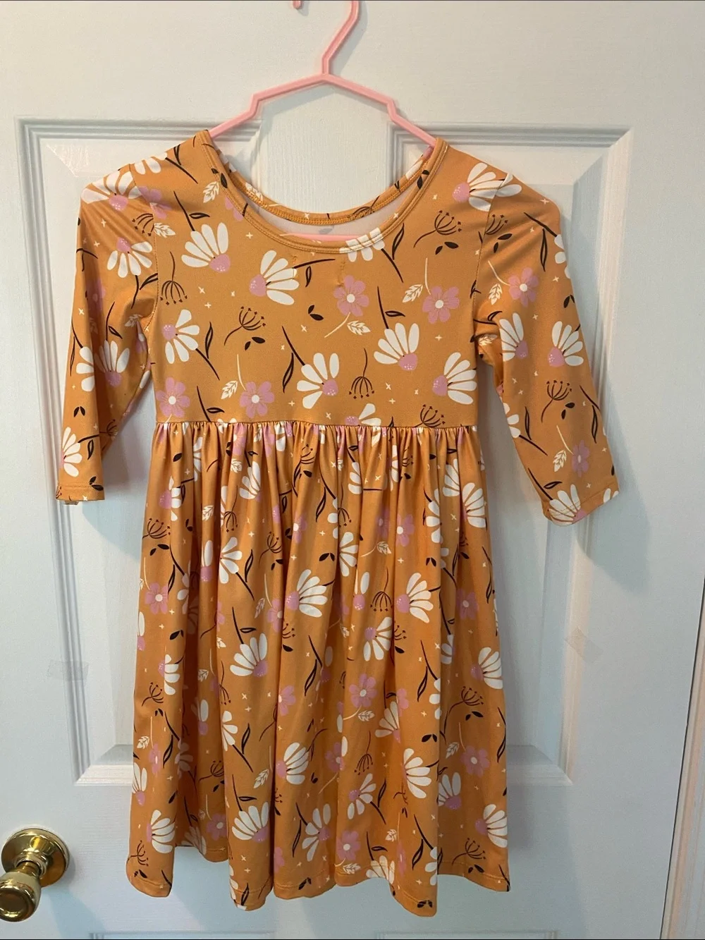 Mila & Rose Dandelions in Fall 3/4 Sleeve Pocket Twirl Dress size 5/6